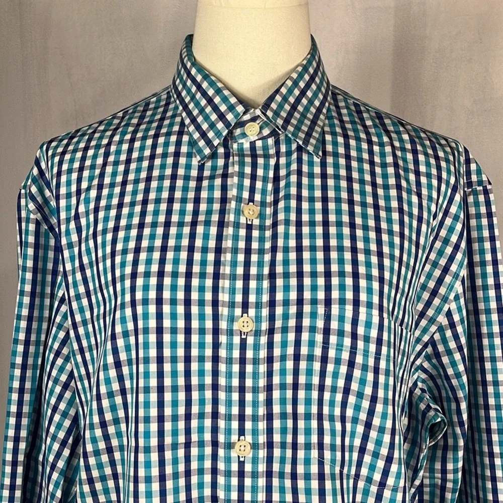 Thompson Shirtings for‎ J. Crew Wrinkle-free Voyager Dress Shirt in Gingham.